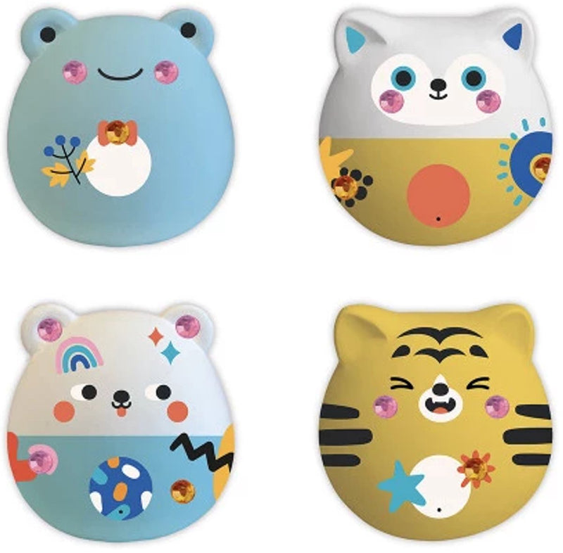 Janod - estudio - deco - 4 colores de animales de yeso