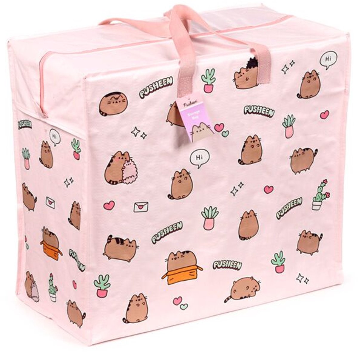 Pusheen de kat planten - waszak opbergtas met rits