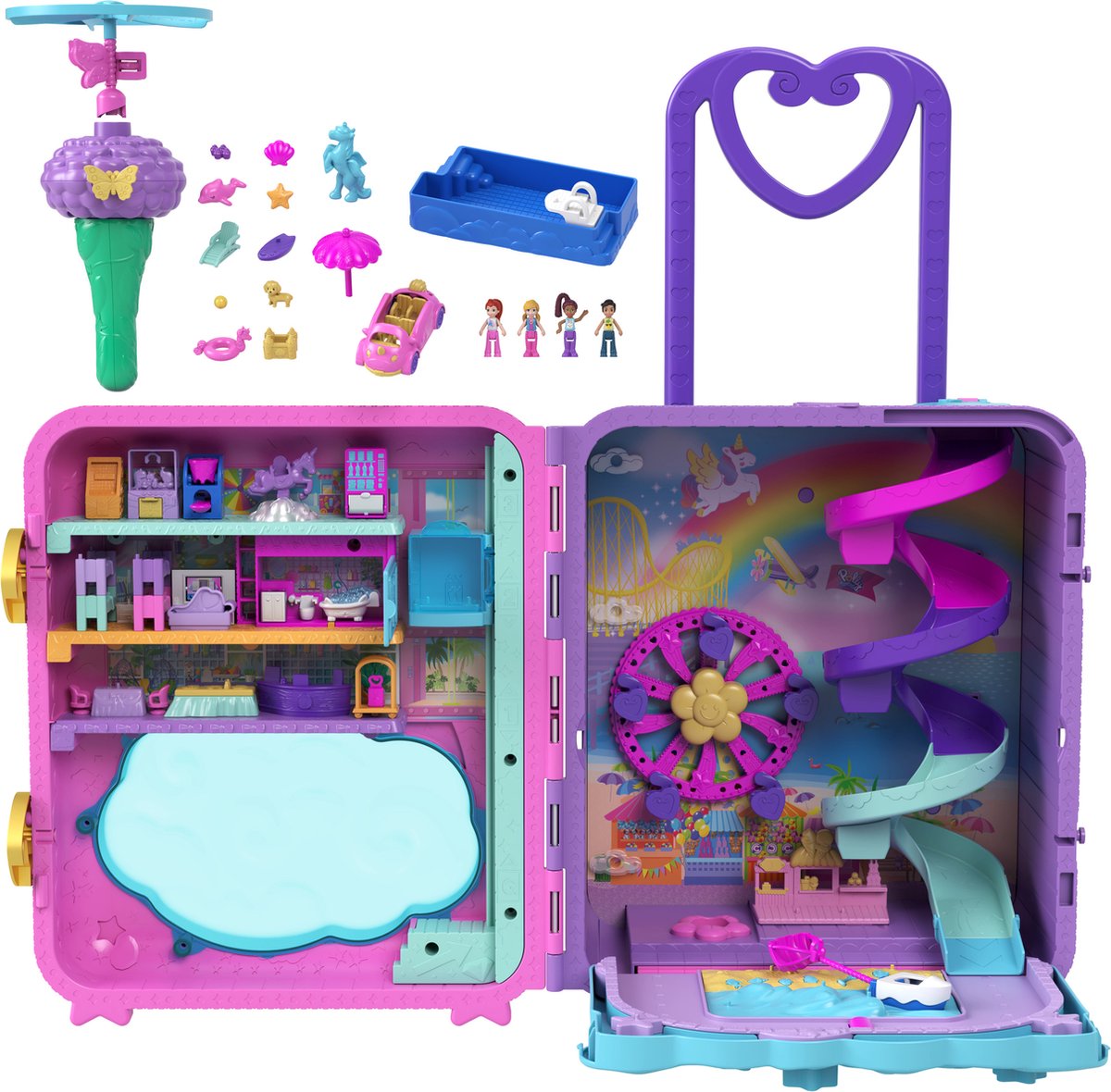 Mattel Polly Pocket Pollyville Resort Rolkoffer Play set
