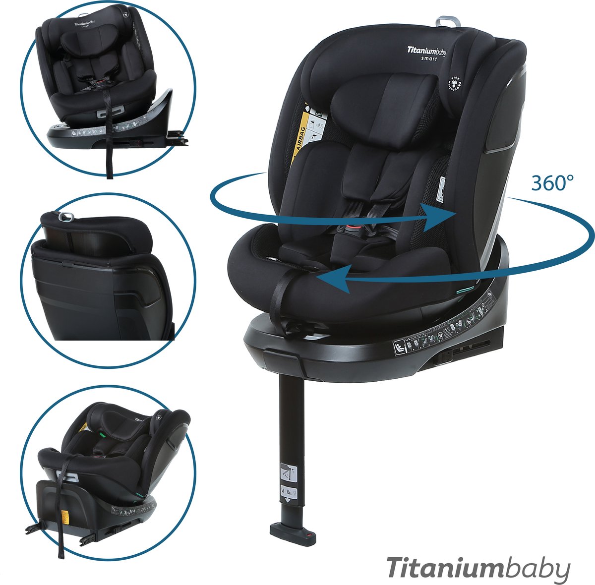 Titanium baby seggiolino auto Titanium baby smart nitro evo nero