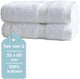 Hush. living hush living guest towel - set of 2 - 33×50 cm - 100% cotton - heavy quality 500g m2 - stylish border and hanging loop - white