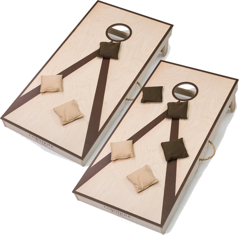 Engelhart cornhole – set da competizione doppio – 120 x 60 cm – legno di pino e betulla – inclusi 2 x 4 sacchetti e borsa per il trasporto – gioco di cornhole all'aperto per competizione e ricreazione –