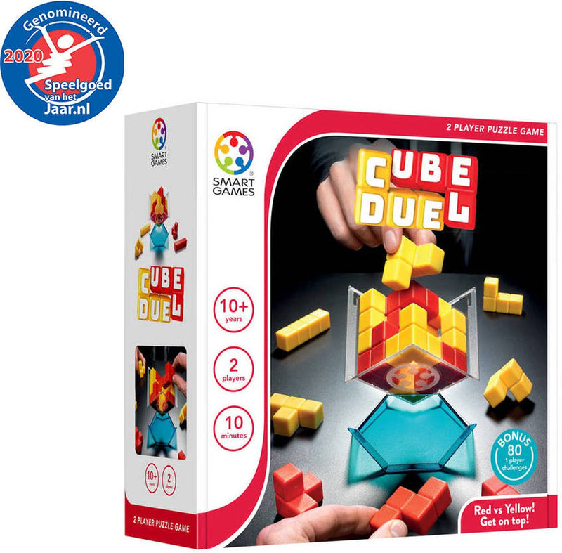 Smartgames Cube Duel - gioco strategico a blocchi 3D - 80 sfide educative - gioco in solitario 2 giocatori - da 10 anni