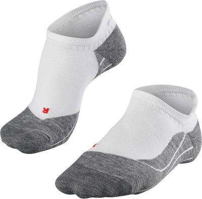 Falke ru4 calzini da corsa invisibili in cotone anti-vesciche in materiale funzionale da uomo bianco - taglia 42-43