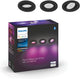 Foco empotrable Philips Hue Centura - blanco y color blanco - paquete de 3 - negro - redondo - gu10