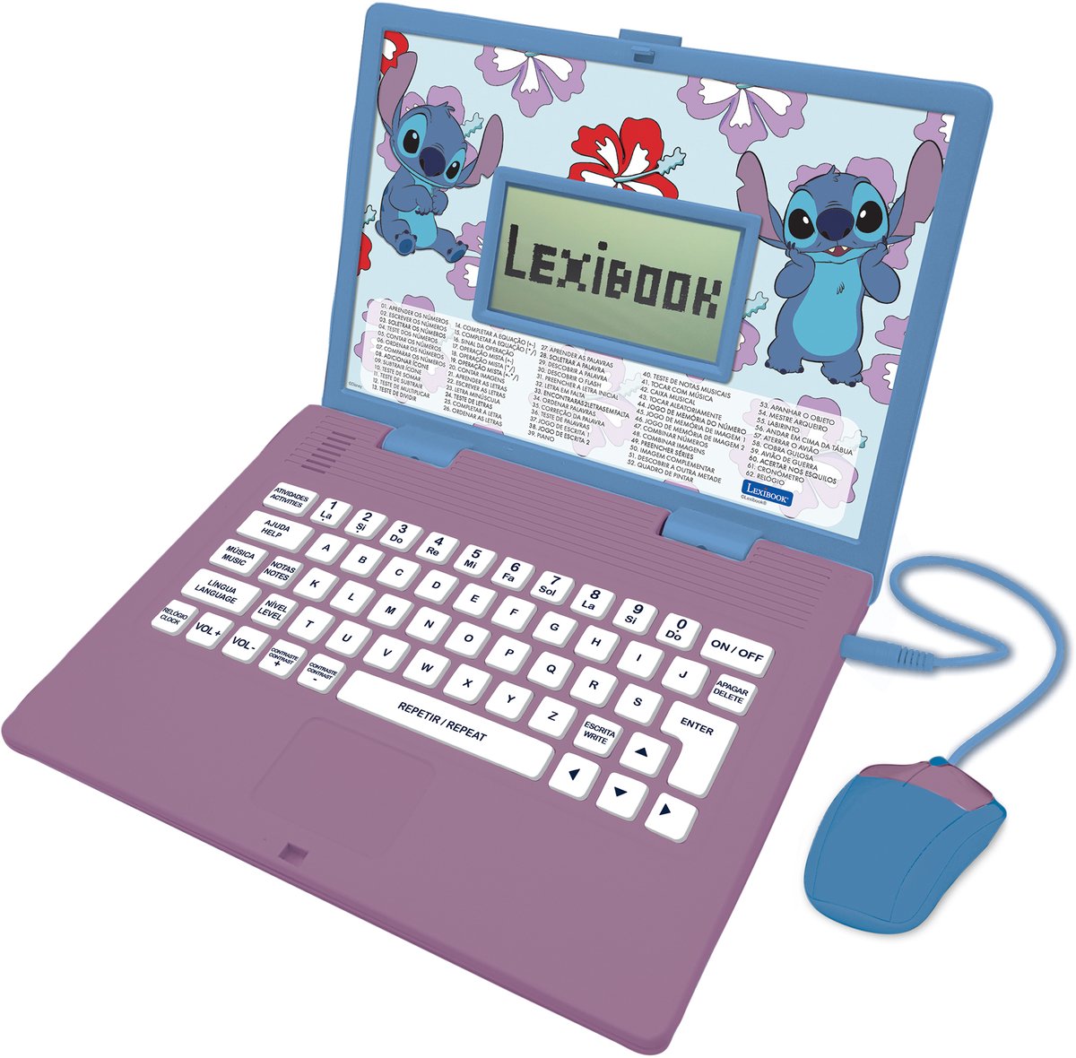 Laptop educativo bilingue Lexibook Stitch con 124 attività (e pt)