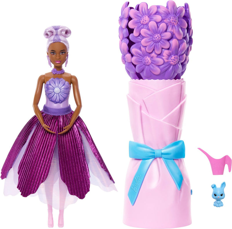 Barbie rivela la bambola dai petali di una margherita viola