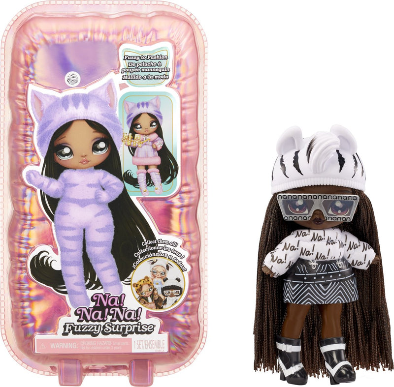 ¡Después! ¡después! ¡después! sorpresa después! ¡después! ¡después! sorpresa difusa - niña cebra - mini muñeca