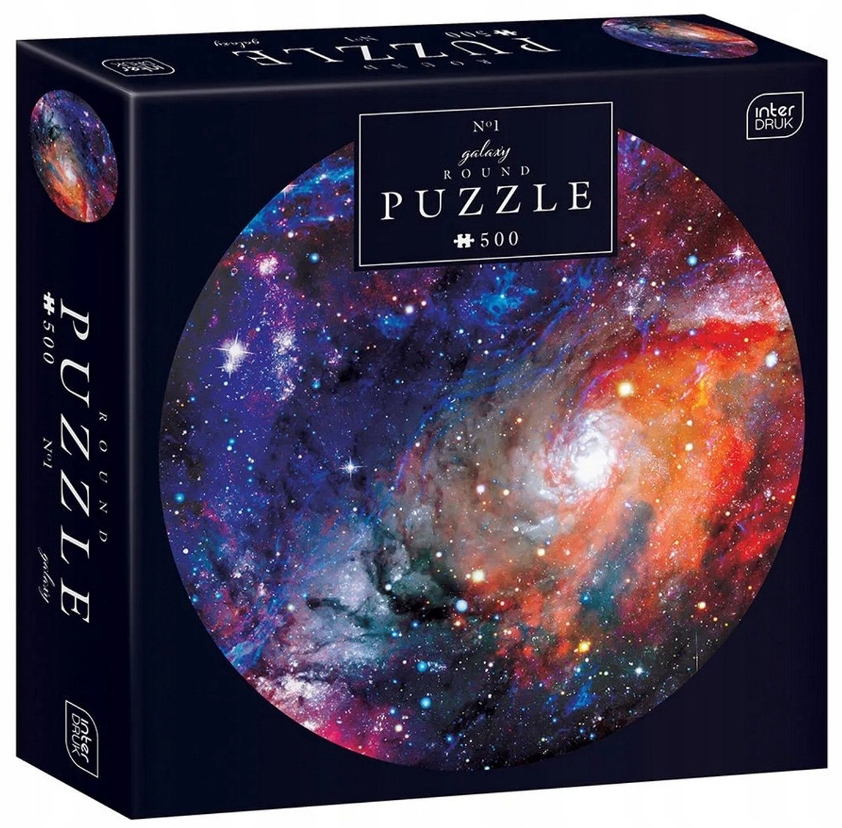 Puzzle giochi Geronimo - puzzle rotondo galassia 500 pezzi - interdruk - - diametro 63 cm