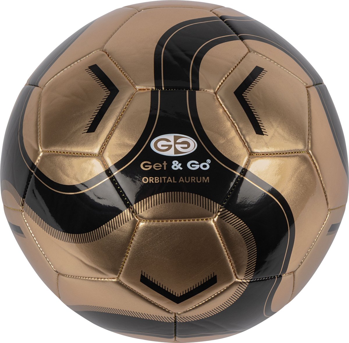 Get go voetbal gold line - goud grijs - maat 5 - diameter ca. 22 cm