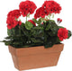 Decorazioni in mica pianta artificiale - geranio - rosso - balcone - l29 x l13 x h40 cm