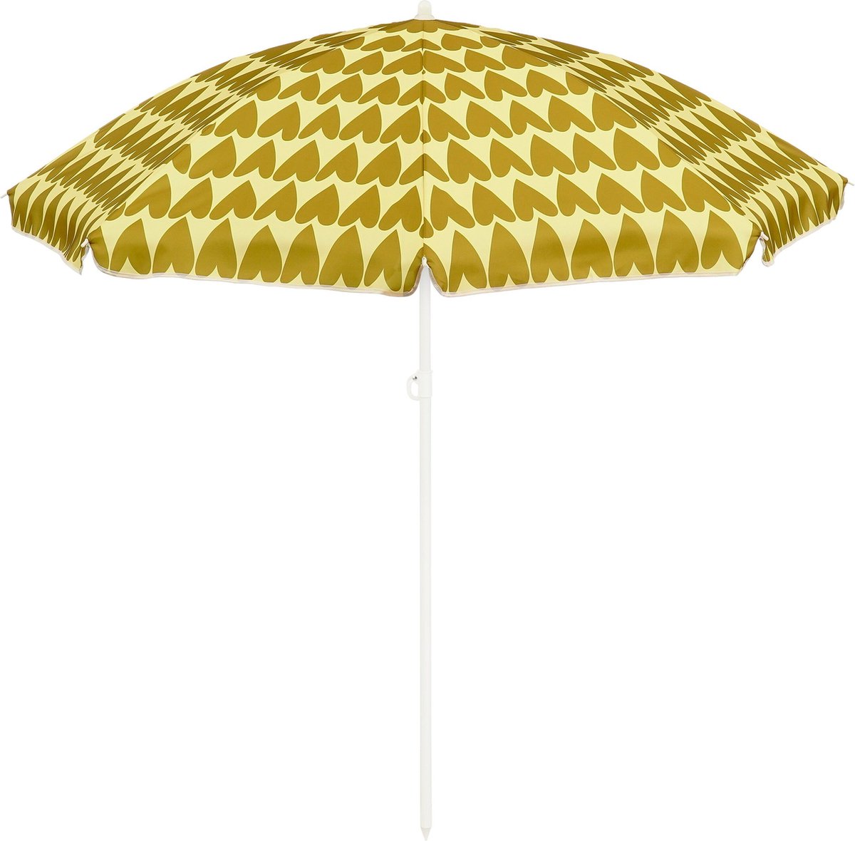 Mica decorations heart strandparasol - h180 x ø160 cm - bruin
