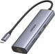 Ugreen USB C Ethernet Gigabit HDMI 4K PD 100W Adattatore Dock Station 7 in 1 Lettore di schede SD USB C Compatibile con iPhone 15 Galaxy S24 Ultra MacBook Air Pro M2 M1 iPad Pro Surface Steam Deck
