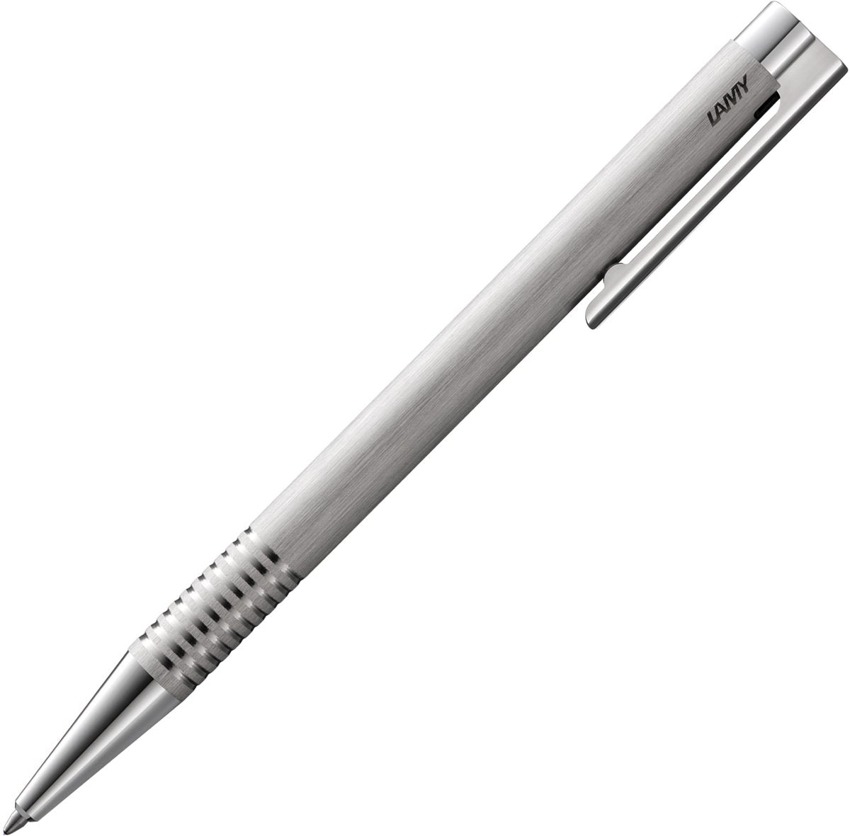 Doppia penna con logo Lamy in acciaio spazzolato