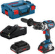 Bosch blue gsr 18v-110 c - set trapano/avvitatore a batteria agli ioni di litio 18v (batteria 2x4.0ah) in l-boxx - 06019g010a