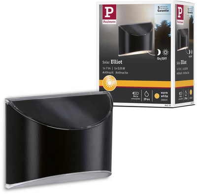 Paulmann illuminazione solare a LED per vialetti elliot - antracite - ip44 - luce bianca calda (3000k) - 5 lm - illuminazione solare per vialetti
