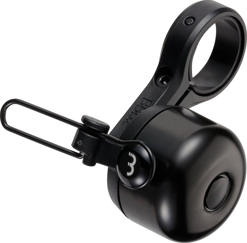 Campanello per bicicletta Bbb ergosound - campanello per bicicletta ergonomico e-bike e city bike - campanello per bicicletta universale con batacchio rotante - nero - bbb-19