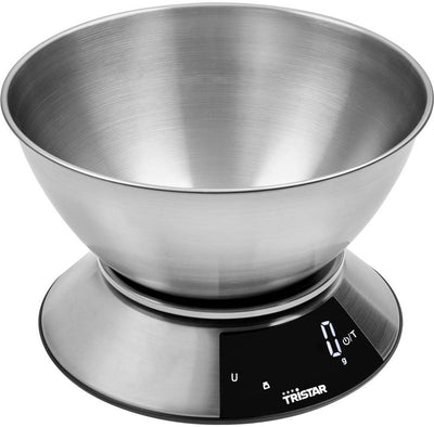 Tristar kw-2453 - digital kitchen scale - up to 5kg - accurate to 1 gram - stainless steel