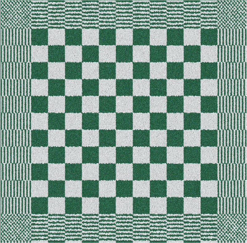 Asciugatutto da cucina Ddddd barbecue - set da 6 - cotone - a quadri - 50x55 cm - verde
