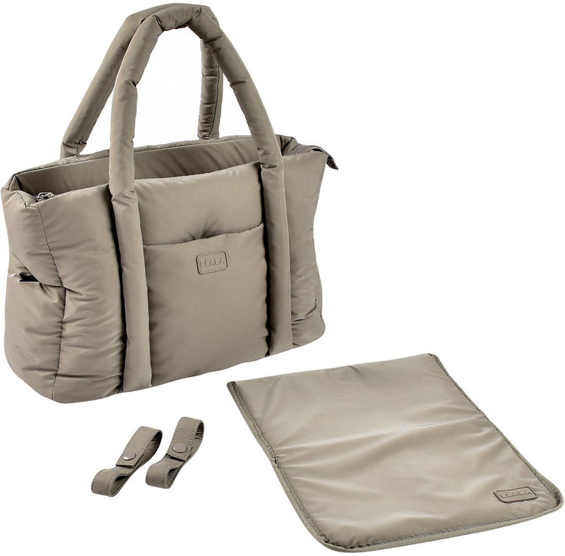 Bolso cambiador hinchable Béaba Paris - bolso cambiador acolchado moderno - bolso cambiador con compartimento refrigerador para cambiador - 10 compartimentos - cochecito - accesorio para carrito - gacela - bolso bebé unisex - bolso bebé 25l - verde
