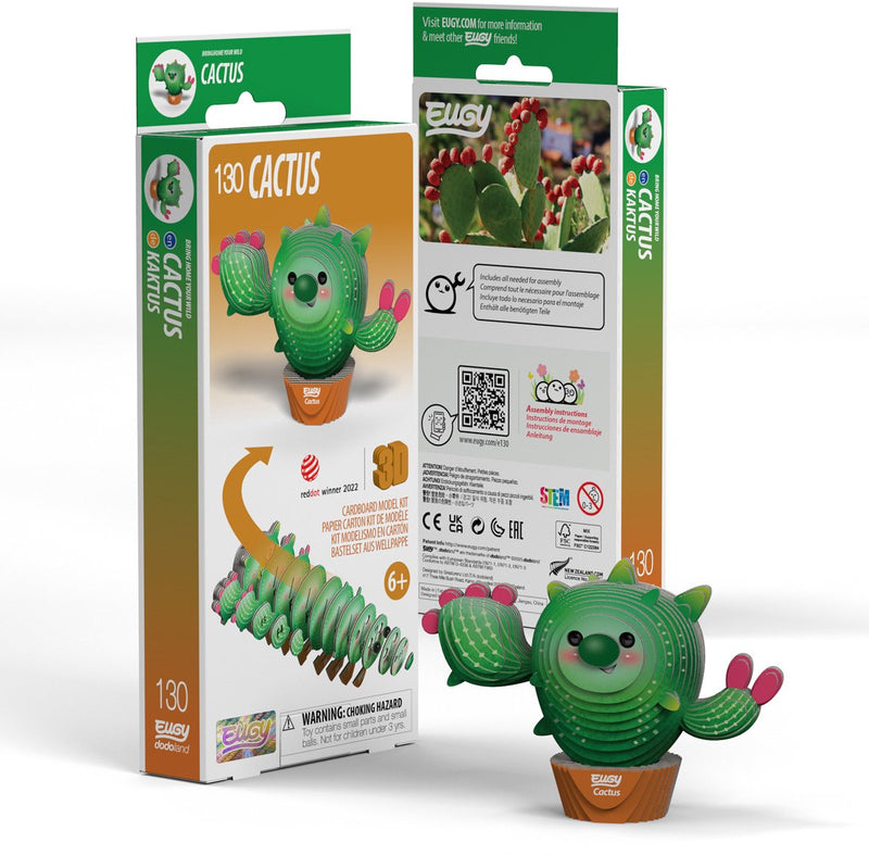 Puzzle 3d Eugy - cactus - figure fantasy - sostenibile - collezionali tutti - 6 anni
