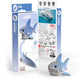 Puzzle 3d Eugy - squalo - animali marini - sostenibile - collezionali tutti - 6 anni