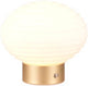 Rl live your light reality earl - lámpara de mesa - latón mate - incl. 1x smd 2w - función táctil - recargable - inalámbrico - cristal blanco