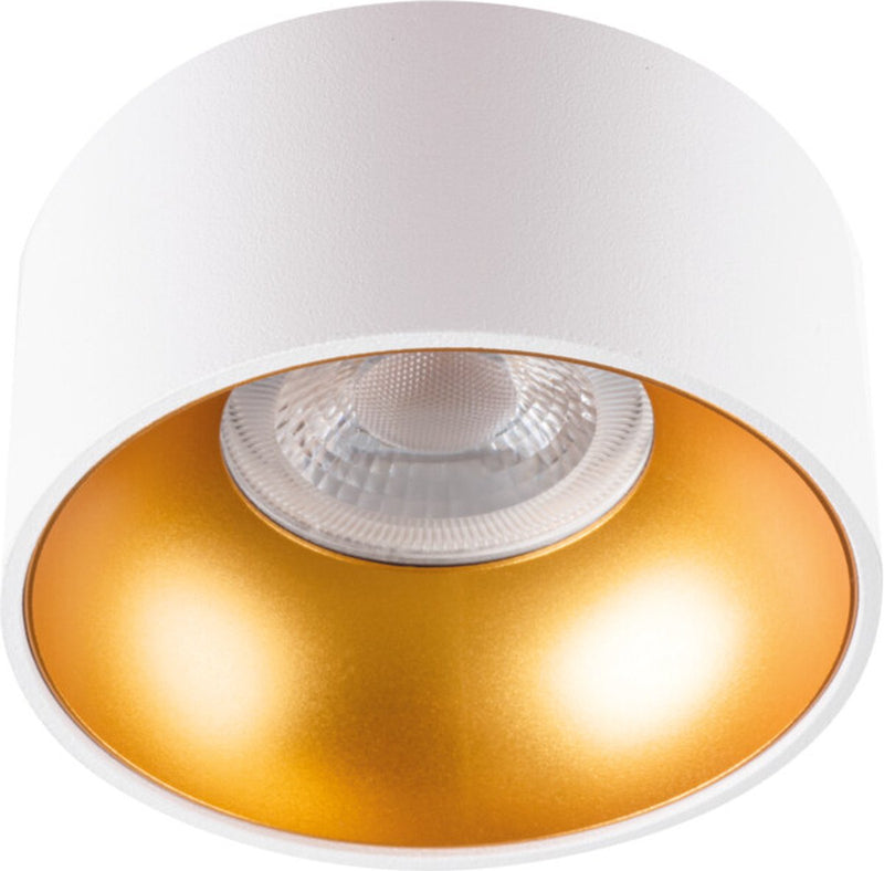 Kanlux s.a. - Faretto LED Gu10 da soffitto bianco oro tondo - singolo per 1 faretto LED Gu10