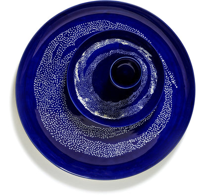 Serax - fiesta ottolenghi - plato s - azul oscuro blanco - 19 ø - 2 piezas