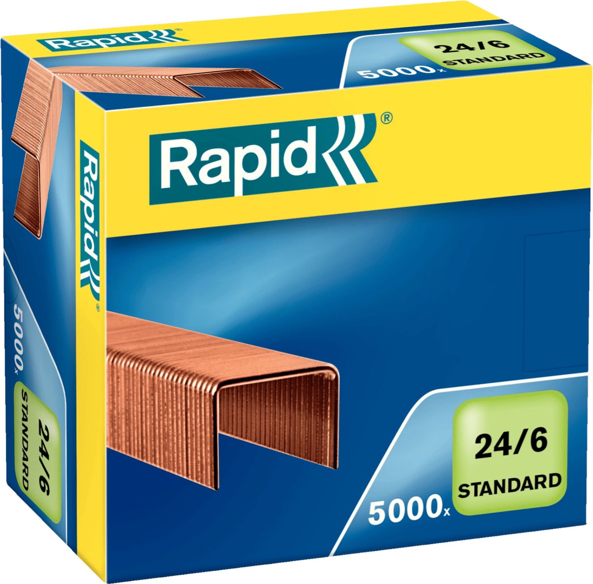 Grapas rápidas 24 6 cobre caja de 5.000 grapas