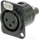 Neutrik nc3fd-s-1-b conector xlr brida, contactos rectos número de pines: 3 negro 1 pieza(s)