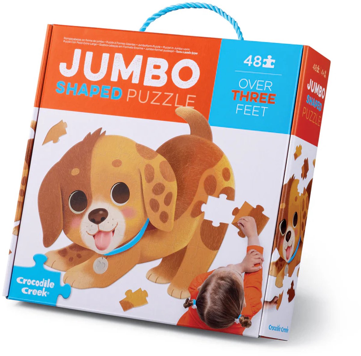 Crocodile creek puzzle jumbo 48 piezas cachorros 4 años+ juguetes.