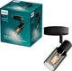 Philips led philips palms spot - wandspot - met gerookt glas - kleine fitting e14