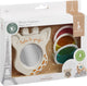 Specchio magico Sophie la giraffa - collezione 5 sensi - giocattoli per bambini - 5 pezzi - da 0 mesi - 11x10x1 cm - ok-biobased - in confezione regalo bianca