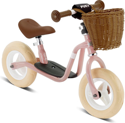 Puky balance bike - lr m - retro pink - with basket - from 2 years