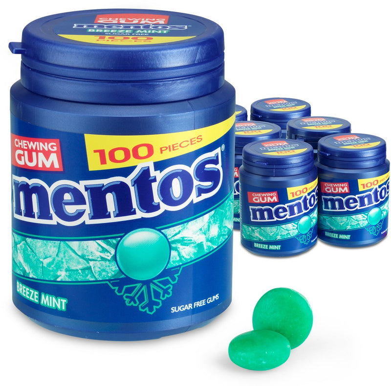 Mentos chicle brisa menta - chicle - sin azúcar - 1x6 piezas