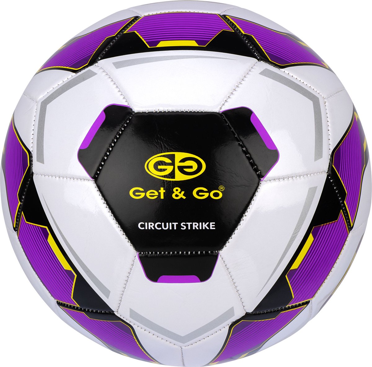 Pallone Get Go - Circuit Strike - bianco viola - misura 5 - ø ca. 22cm