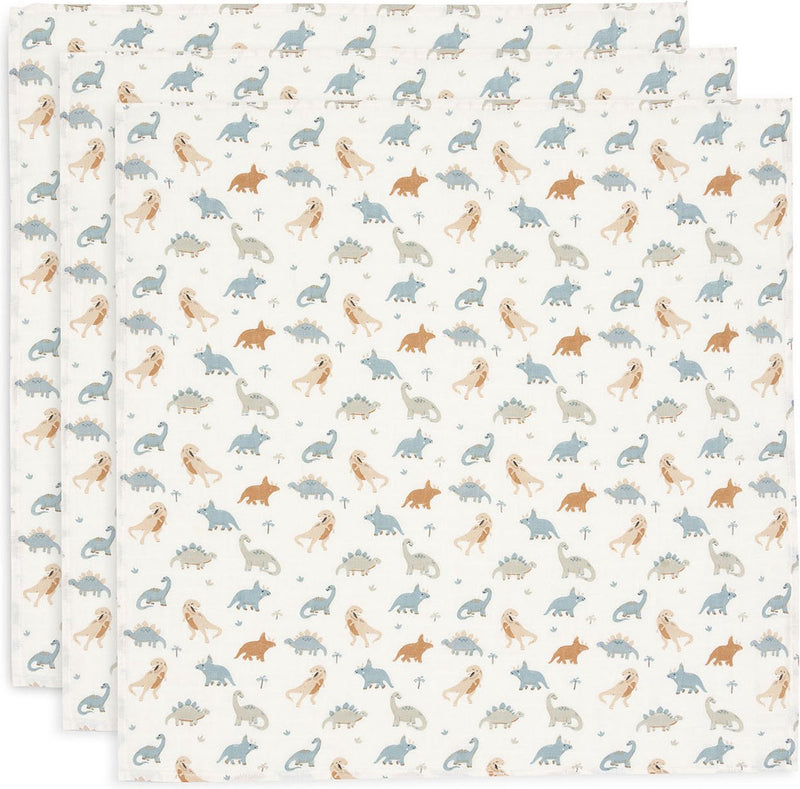 Jollein - panno idrofilo piccolo 70x70 cm - panni ruttino - cotone morbido - 3 pezzi - ruggente