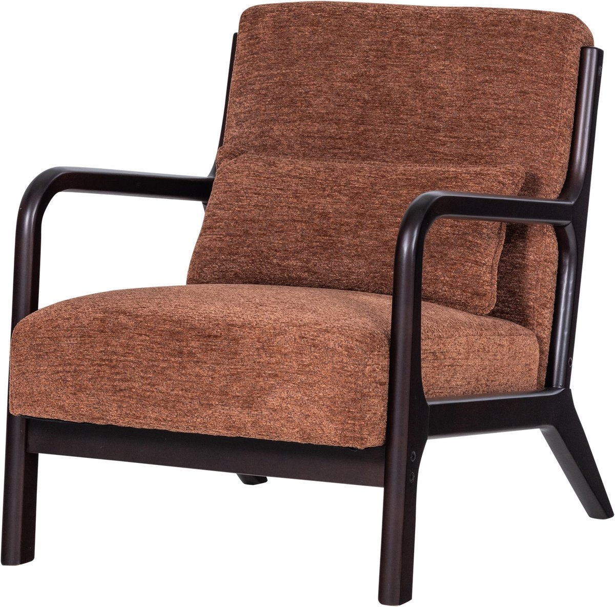Sillón Woood Mark - chenilla - marrón - 75x67x82