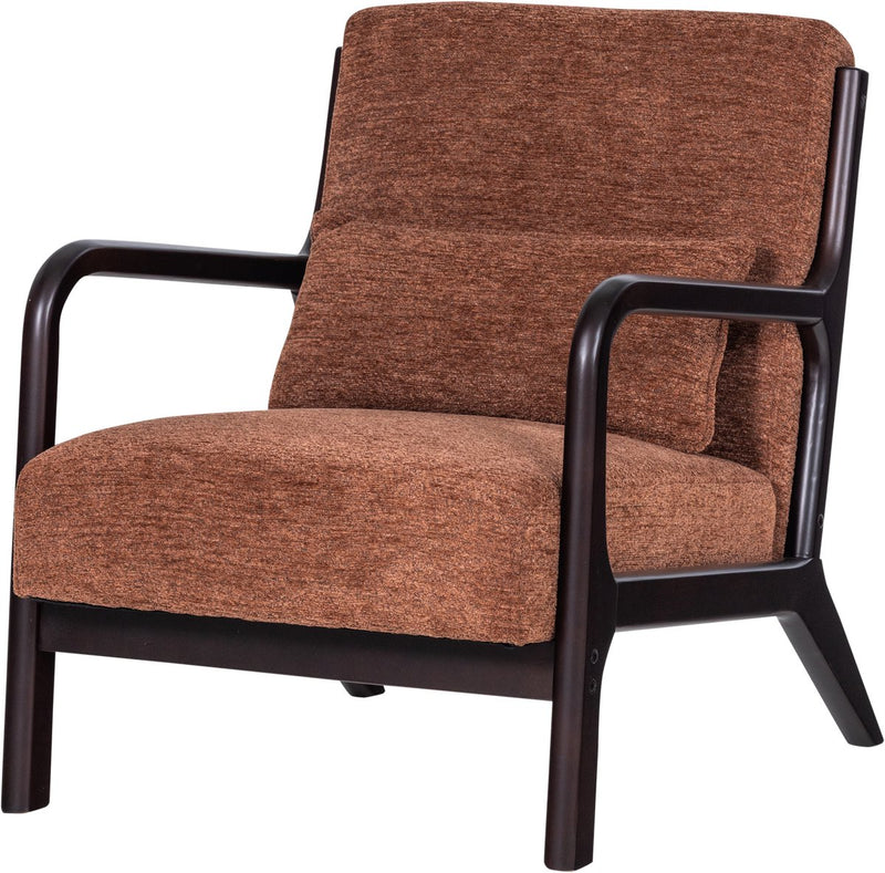 Sillón Woood Mark - chenilla - marrón - 75x67x82