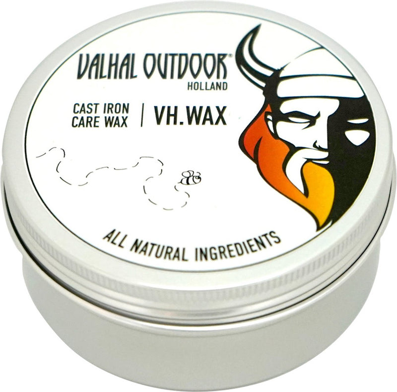 Cera exterior Valhal para sartenes de hierro fundido - 125gr - cuidado, mantenimiento y combustión - vh.wax