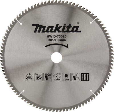 Makita afkortzaagblad voor aluminium | standaard | ø 305mm asgat 30mm 100t - d-73025