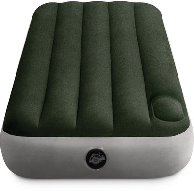 Intex jr. Colchón de aire suave de doble viga dura con bomba de pie incorporada - 191x76x25cm