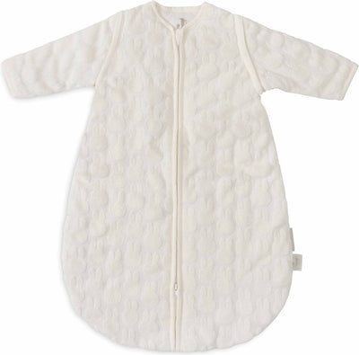 Jollein x Miffy - saco de dormir de invierno para bebé con manga desmontable 60 cm - redondo - miffy jacquard marfil - saco de dormir de invierno