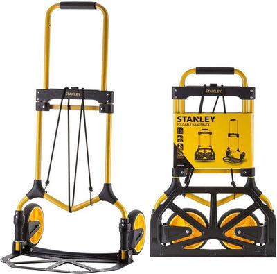 Carretilla plegable Stanley ft582 - capacidad de carga hasta 90 kg - carro de transporte - 50 x 45 x 98 cm - aluminio ligero - negro amarillo