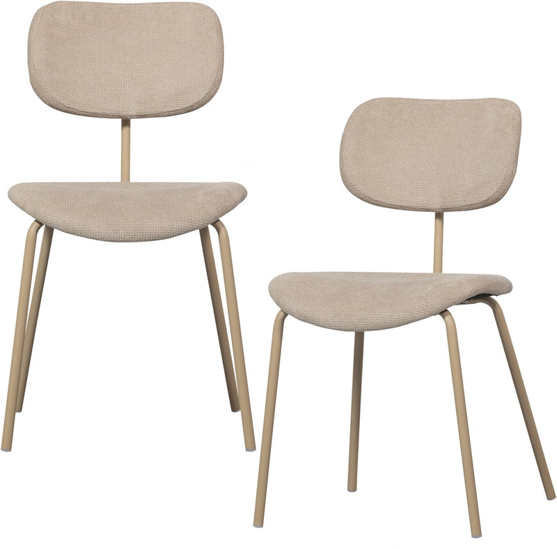Sedie per sala da pranzo Wood Link - polipropilene - sabbia - set di 2
