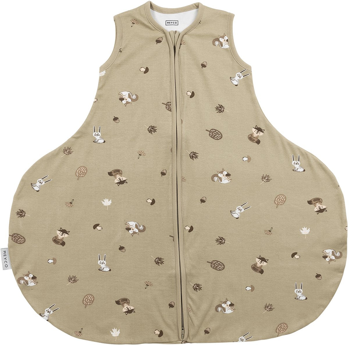 Meyco baby forest animals baby slaapzak heupdysplasie - sand - 70cm - 0.5 tog