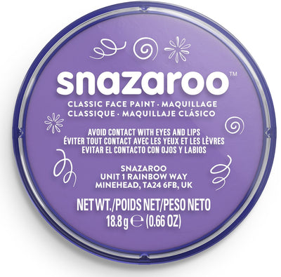 Snazaroo 1118877 - lilla - pittura per il viso acqua per bambini 18 ml per bambini e adulti