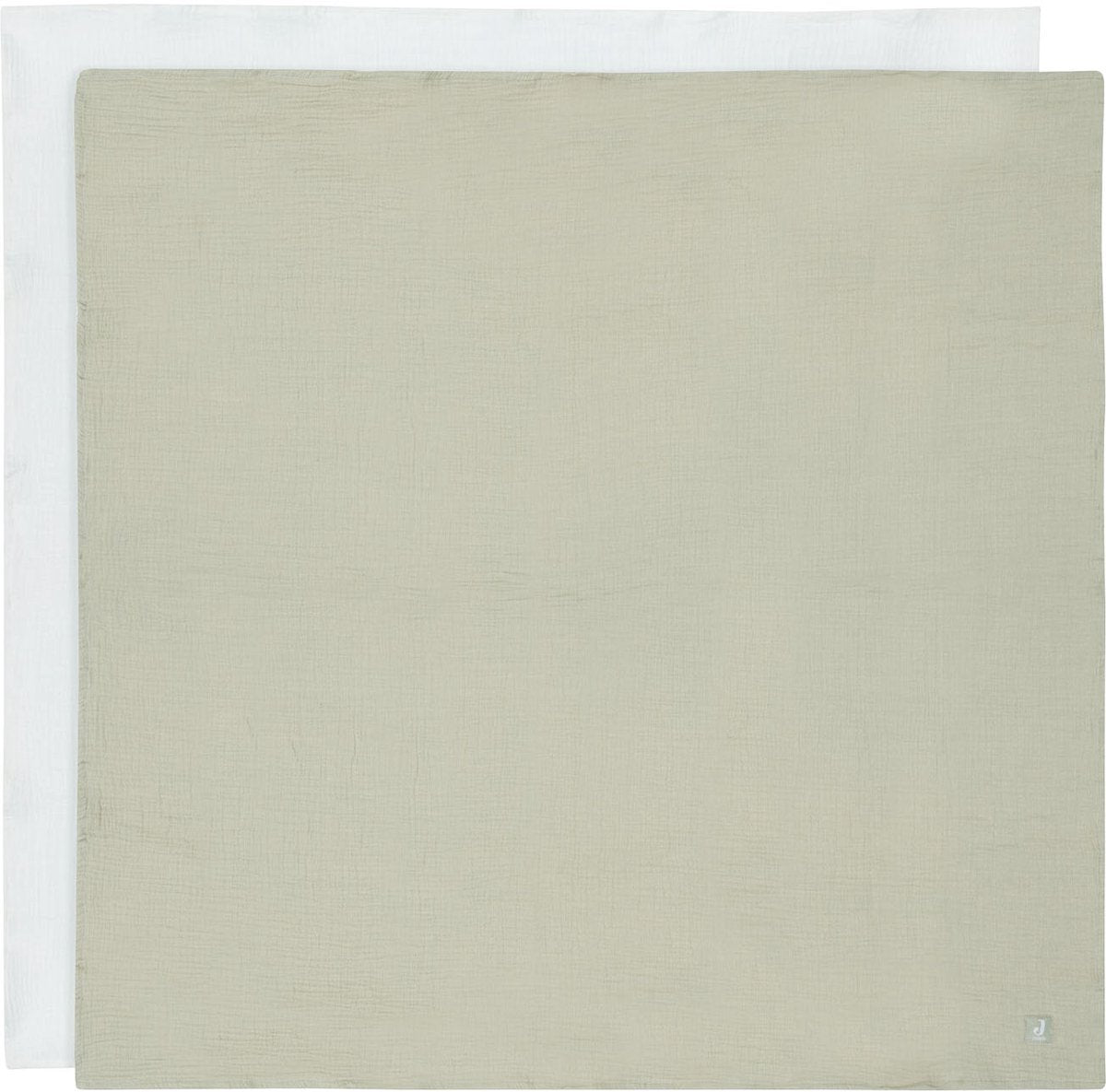 Jollein hydrofiele doek large - 115x115cm - olive green ivory - 2pack
