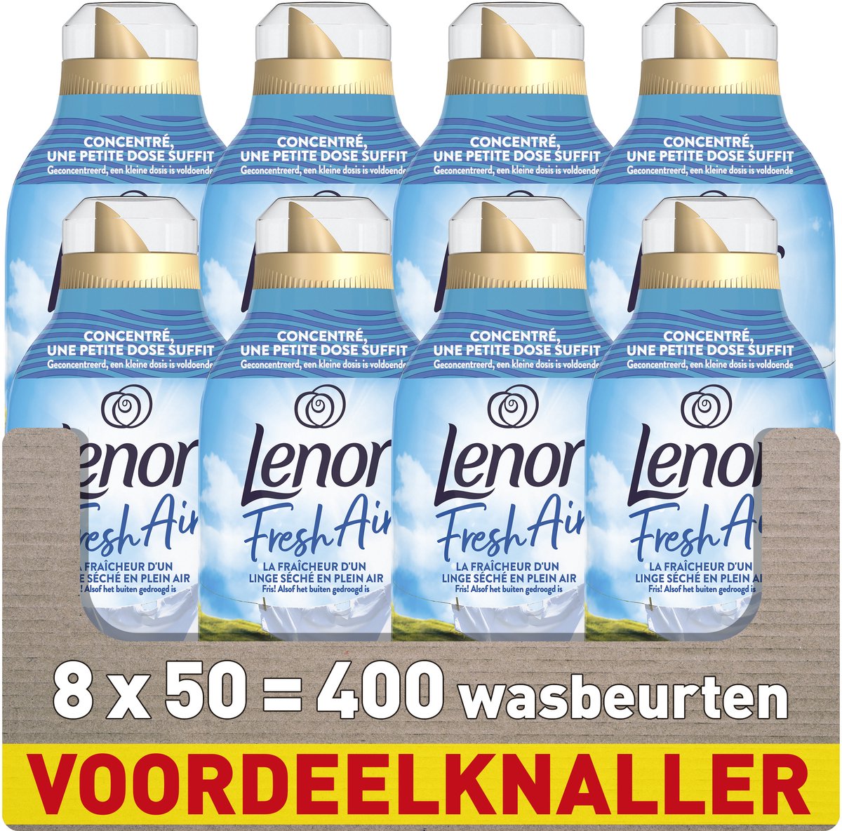 Ammorbidente Lenor Fresh Air - Brezza estiva in riva al mare - 8 x 50 lavaggi